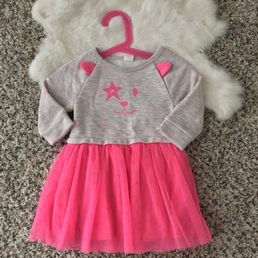 GAP Gray and Pink Kids Casual Dress